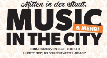 Schriftzug Plakat Music in the City